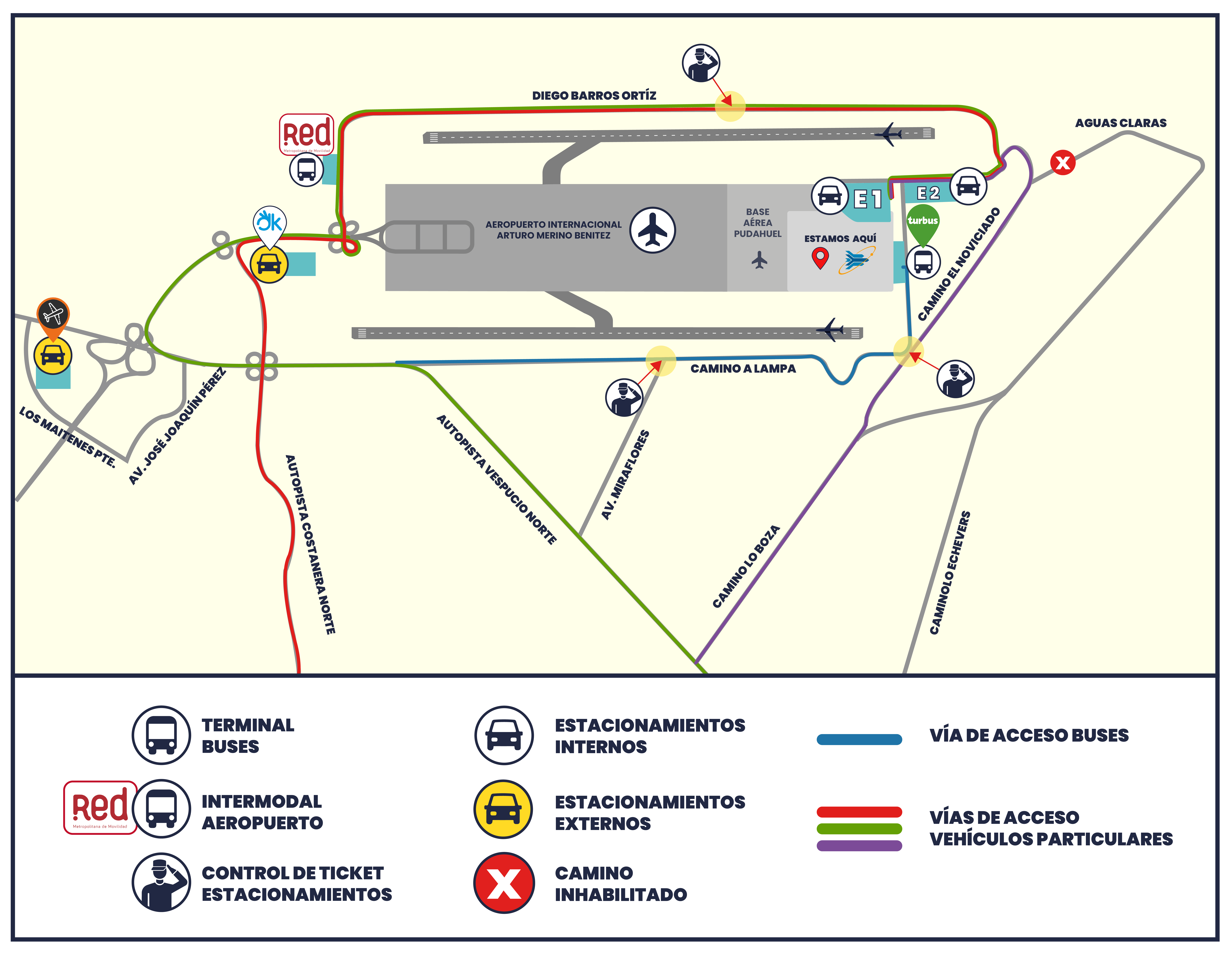 Mapa de acceso FIDAE