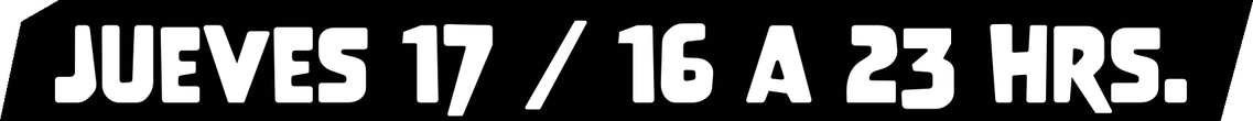 Jueves 17 de septiembre de 2026, de 16 a 23 horas